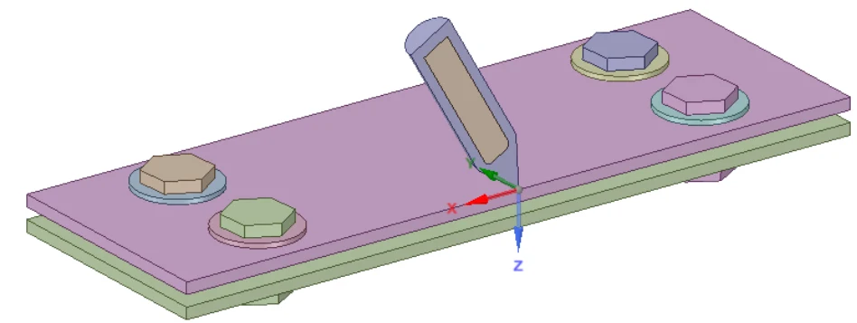 3D CAD model from the SLETEC oblique impact report