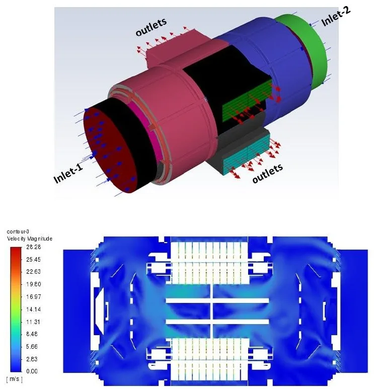 CFD - Slip Ring Motor Cooling: motor and fan model