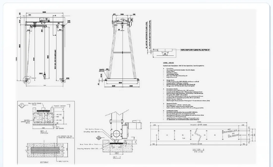 Civil foundation general arrangement drawing